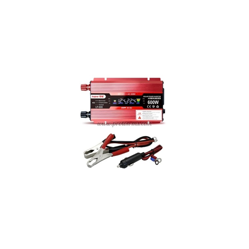 ТРАНСФЕРТЕР 600W 12V/220V С ДИСПЛЕЙ