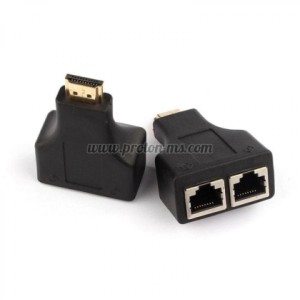 HDMI удължител, През LAN CAT-5e/6, Черен, HDMI Extender