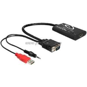 Аудио-видео конвертор HDMI към VGA DELOCK 62407