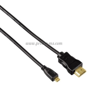 Кабел HAMA 74240 HDMI мъжко - Micro HDMI мъжко, 2 м, 3 звезди