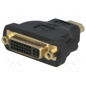 Конектор HDMI мъжка букса към DVI-D женска букса 24+5