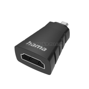 ПРЕХОДНИК HAMA MICRO HDMI МЪЖКО - HDMI ЖЕНСКО, ULTRA-HD 4K, 200348