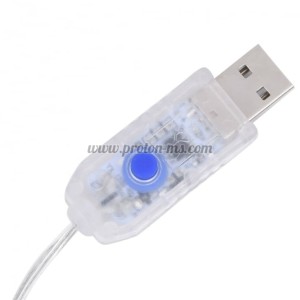 СВЕТОДИОДИ МИКРО ЦВЕТЕН ГИРЛЯНД 5 МЕТРА С USB 5V
