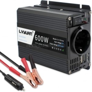 ТРАНСФЕРТЕР ИНВЕРТОР 600W 12V/230V 2 USB LVYUAN F-600A
