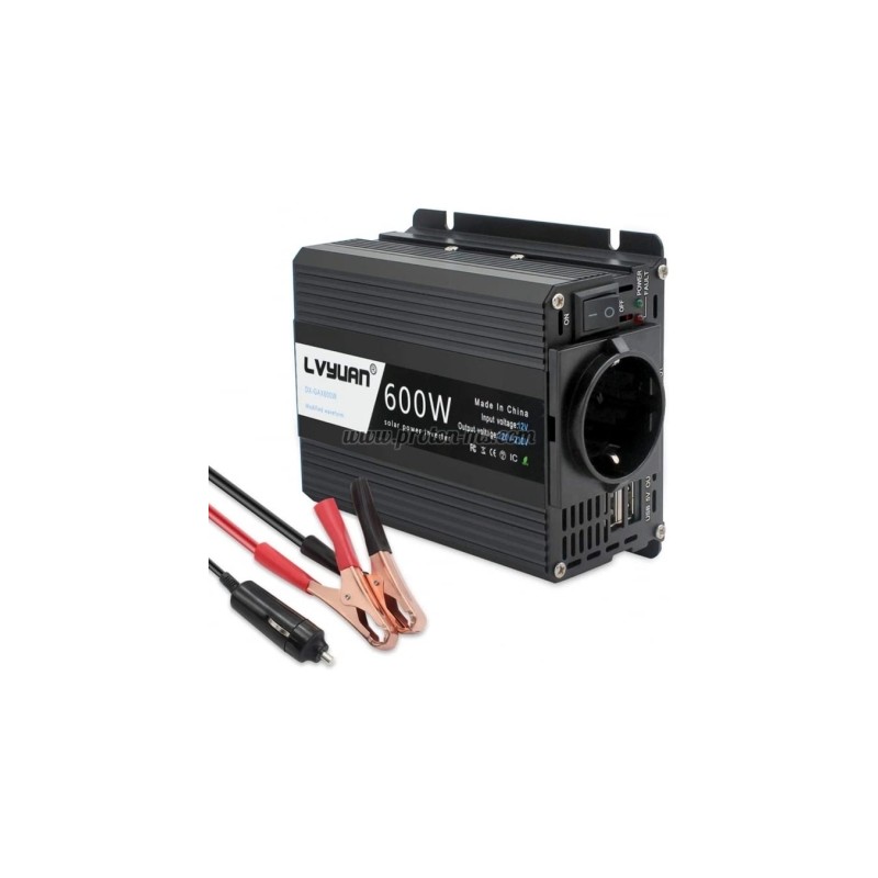 ТРАНСФЕРТЕР ИНВЕРТОР 600W 12V/230V 2 USB LVYUAN F-600A