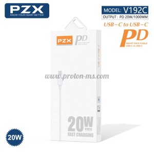 КАБЕЛ USB TYPE C – TYPE C PZX V192C 20W 1M