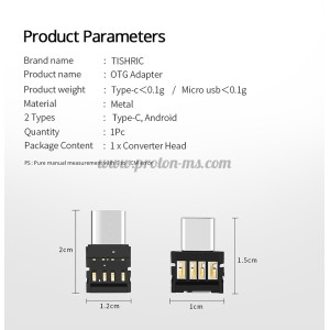 АДАПТЕР TYPE-C F – USB F., OTG MICRO USB TYPE C ADAPTER USB-C MALE TO 