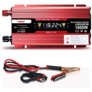 ТРАНСФЕРТЕР ИНВЕРТОР 1600W 12V/220V С ДИСПЛЕЙ