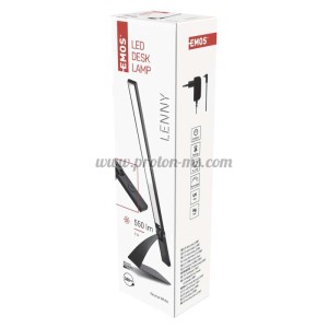 НАСТОЛНА ЛАМПА EMOS Z7608B, ЧЕРЕН, DIMMABLE LED 8W, 550LM, 4000K