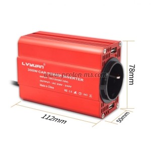 ТРАНСФЕРТЕР ИНВЕРТОР 300W 12V/230V USB LVYUAN F-300A