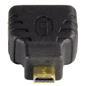 АДАПТЕР HAMA 39863, HDMI ЖЕНСКО - MICRO HDMI МЪЖКО, 3 ЗВЕЗДИ, ЧЕРЕН