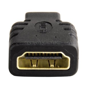 АДАПТЕР HAMA 39863, HDMI ЖЕНСКО - MICRO HDMI МЪЖКО, 3 ЗВЕЗДИ, ЧЕРЕН