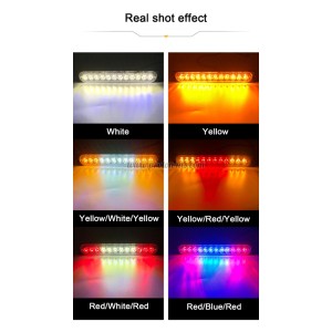 СИГНАЛНИ СВЕТЛИНИ, 12V 24V, СИНЬО-ЧЕРВЕН, 1БР.,12 LED STROBE POLICE LI
