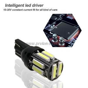 АВТОМОБИЛНА КРУШКА 10LED 7020 SMD WHITE T10