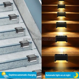 КОМПЛЕКТ ОТ 4 LED ЛАМПИ, СЪС СОЛАРНО ЗАРЕЖДАНЕ, ЗА СТЪЛБИ, ОГРАДИ, БАЛ