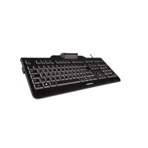 ЖИЧНА КЛАВИАТУРА CHERRY KC 1000 SC, ЧЕРНА, С ЧЕТЕЦ