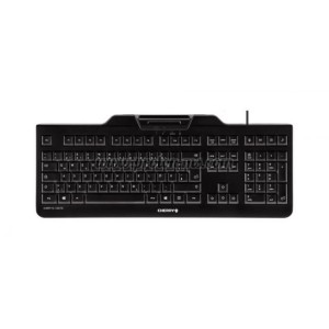 ЖИЧНА КЛАВИАТУРА CHERRY KC 1000 SC, ЧЕРНА, С ЧЕТЕЦ