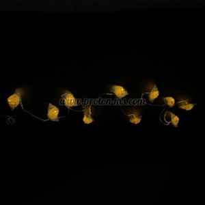 LED СВЕТЕЩ ГИРЛЯНД С РАКОВИНИ 10LED 0.3W WW IP20 ЗА 2XAA 1.5V 1.65M LIGHTEX