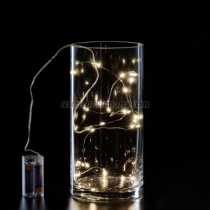 LED СВЕТЕЩ ГИРЛЯНД ТЕЛЕНО ВЪЖЕ SILVER 20LED 0.63W WW IP20 ЗА 2XAA 1.5V 2.2 M LIGHTEX