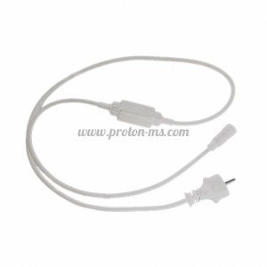 ЗАХРАНВАЩ КАБЕЛ ЗА LED СВЕТЕЩО ВЪЖЕ БЯЛ MAX.240W IP44 1.5М