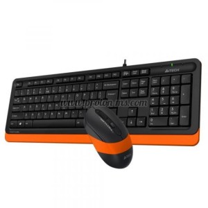КОМПЛЕКТ КЛАВИАТУРА И МИШКА A4TECH FSTYLER F1010, С КАБЕЛ, USB, ЧЕРЕН/