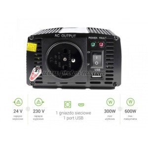 Инвертор GREEN CELL 24V/300W