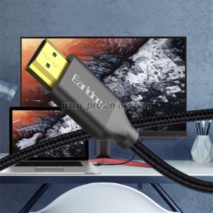 КАБЕЛ EARLDOM ET-W26 HDMI - HDMI, 3М., 4K, С ОПЛЕТКА, ЧЕРЕН