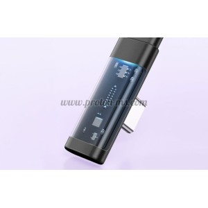 КАБЕЛ USB-C/USB-C 1.2 МЕТРА 3.25A MCDODO CA-3450 ЧЕРЕН ПЛОСЪК С LED 65W