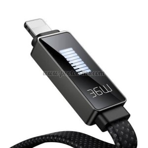 КАБЕЛ USB-C/LIGHTNING 1.2 МЕТРА 3 A MCDODO CA-4960 ЧЕРЕН ПЛОСЪК С ДИСП