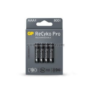 Акумулаторна Батерия GP R03 AAA 800mAh NiMH 85AAAHCB-EB4 RECYKO+ PRO до 1500 цикъла