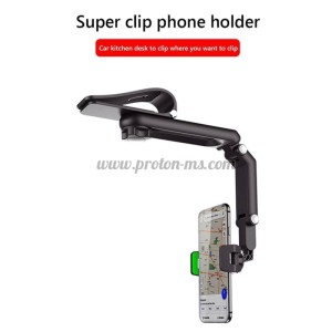 СТОЙКА ЗА ТЕЛЕФОН ЗА КОЛА ЗА СЕННИКА, ДЪЛГО РАМО, CAR HOLDER SUN VISOR