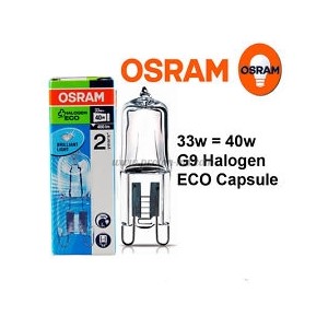 ХАЛОГЕННА ЛАМПА  220V  33W  G9 CLEAR  OSRAM
