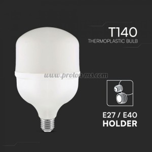 LED КРУШКА 50W ПЛАСТИК T140 4000K E27 E40 RING