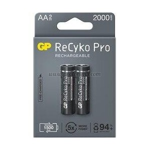 АКУМУЛАТОРНА БАТЕРИЯ GP R6 AA 2100MAH RECYKO + PRO 210AAHCB-EB2 NIMH /ДО 1500 ЦИКЪЛА/ 2 БР. В ОПАКОВКА GP