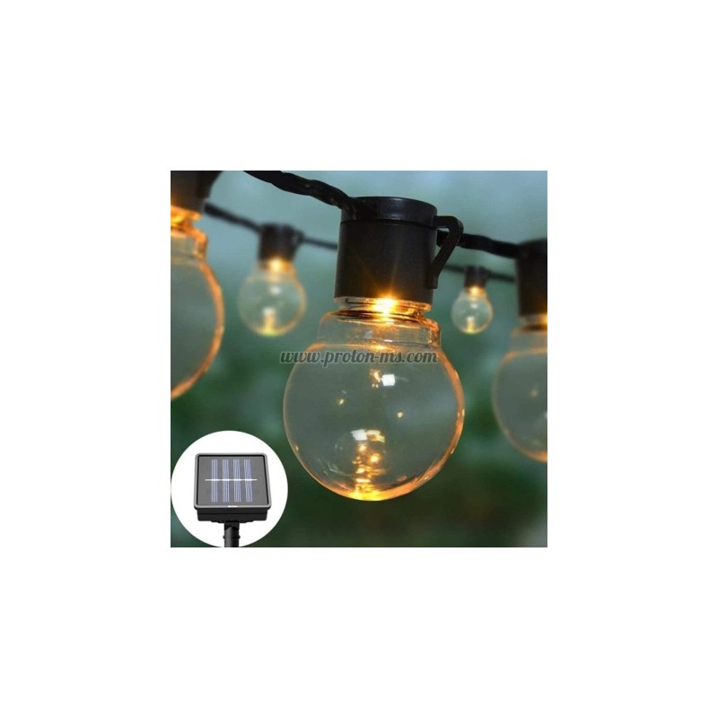 LED СВЕТЕЩ ГИРЛЯНД СЪС СОЛАРЕН ПАНЕЛ