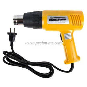 ПИСТОЛЕТ ЗА ГОРЕЩ ВЪЗДУХ, 2000W, 230VAC, 350~550°C, MANNESMANN M 49500