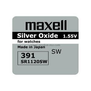 Бутонна батерия сребърна MAXELL SR-1120 SW /381/391/ AG8 1.55V