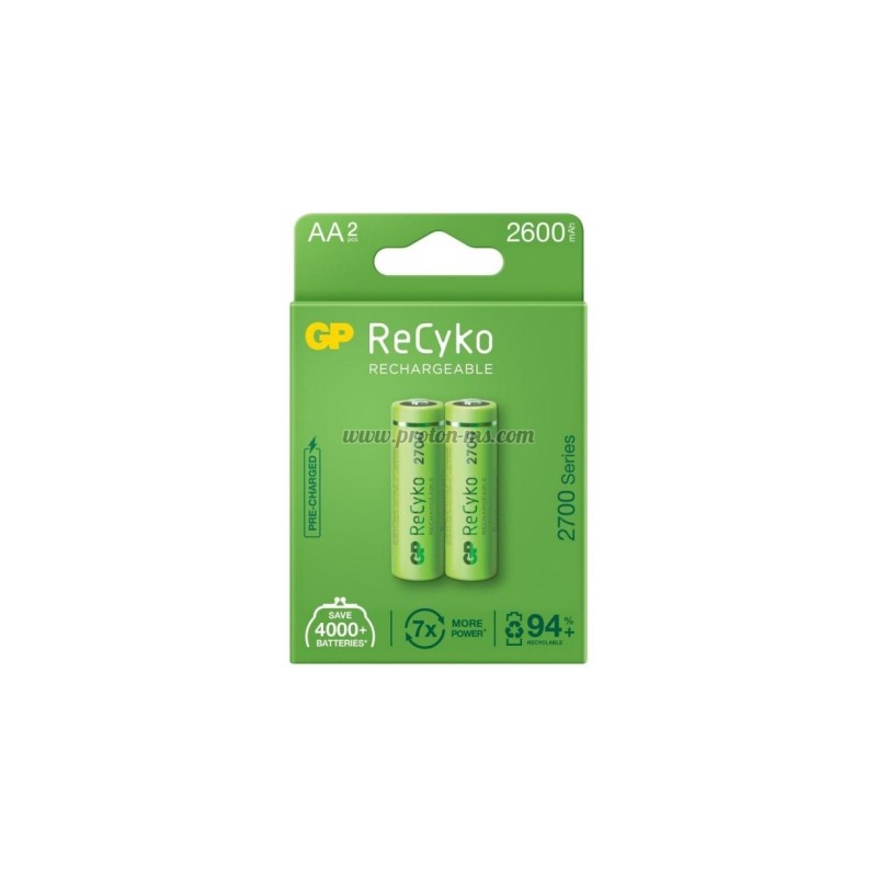 АКУМУЛАТОРНА БАТЕРИЯ GP R6 AA 2700MAH NIMH 2 БР. 270AAHCE-EB2 GP