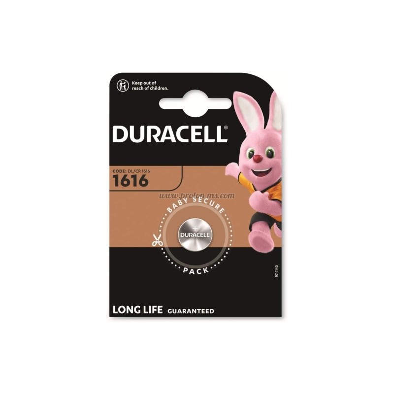 БУТОННА ЛИТИЕВА БАТЕРИЯ DURACELL CR-1616