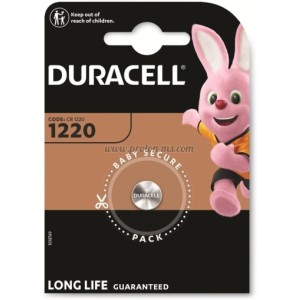 БУТОННА БАТЕРИЯ ЛИТИЕВА DURACELL CR1220 3V 1PK БЛИСТЕР