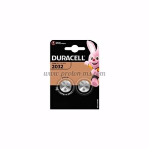 БУТОННА БАТЕРИЯ ЛИТИЕВА CR2032 3V 2 БР. В БЛИСТЕР DURACELL