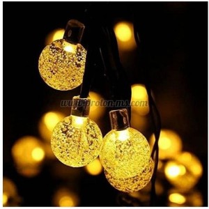 60 СОЛАРНИ LED ЛАМПИЧКИ – БЕЛИ КРИСТАЛНИ ТОПКИ С ФОТОСЕНЗОР И 2 РЕЖИМА