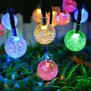 60 СОЛАРНИ LED ЛАМПИЧКИ – БЕЛИ КРИСТАЛНИ ТОПКИ С ФОТОСЕНЗОР И 2 РЕЖИМА