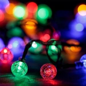 60 СОЛАРНИ LED ЛАМПИЧКИ – БЕЛИ КРИСТАЛНИ ТОПКИ С ФОТОСЕНЗОР И 2 РЕЖИМА
