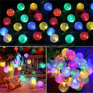 60 СОЛАРНИ LED ЛАМПИЧКИ – БЕЛИ КРИСТАЛНИ ТОПКИ С ФОТОСЕНЗОР И 2 РЕЖИМА