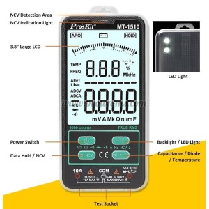 Мултиметър с автоматични обхвати Proskit MT-1510