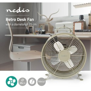 ВЕНТИЛАТОР ЗА СТАЯ, НАСТОЛЕН, 230VAC, 20W, СИВ, FNCL10GY20, NEDIS