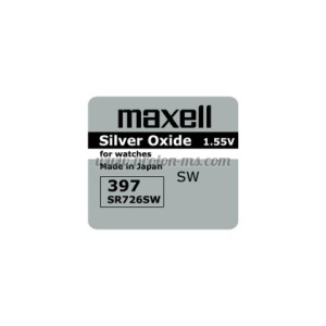 Бутонна батерия сребърна MAXELL SR-726 SW /AG2/ 397/