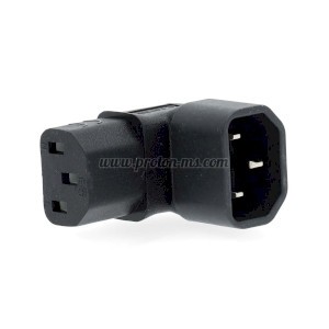 ПРЕХОД 90 IEC-320 C13 FEMALE TO C14 MALE