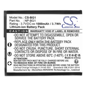 Батерия за апарат SONY NP-BG1 LiIon 3.7V 1000mAh Cameron Sino